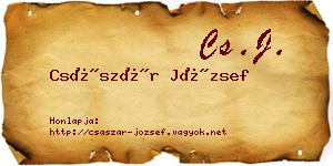 Császár József névjegykártya