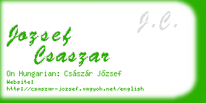 jozsef csaszar business card